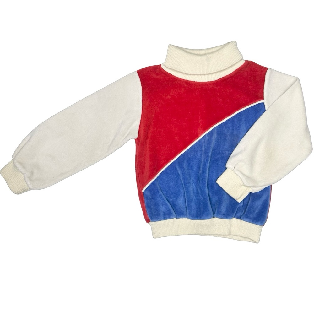Vintage Healthtex Velour Turtleneck‎ Sweatshirt